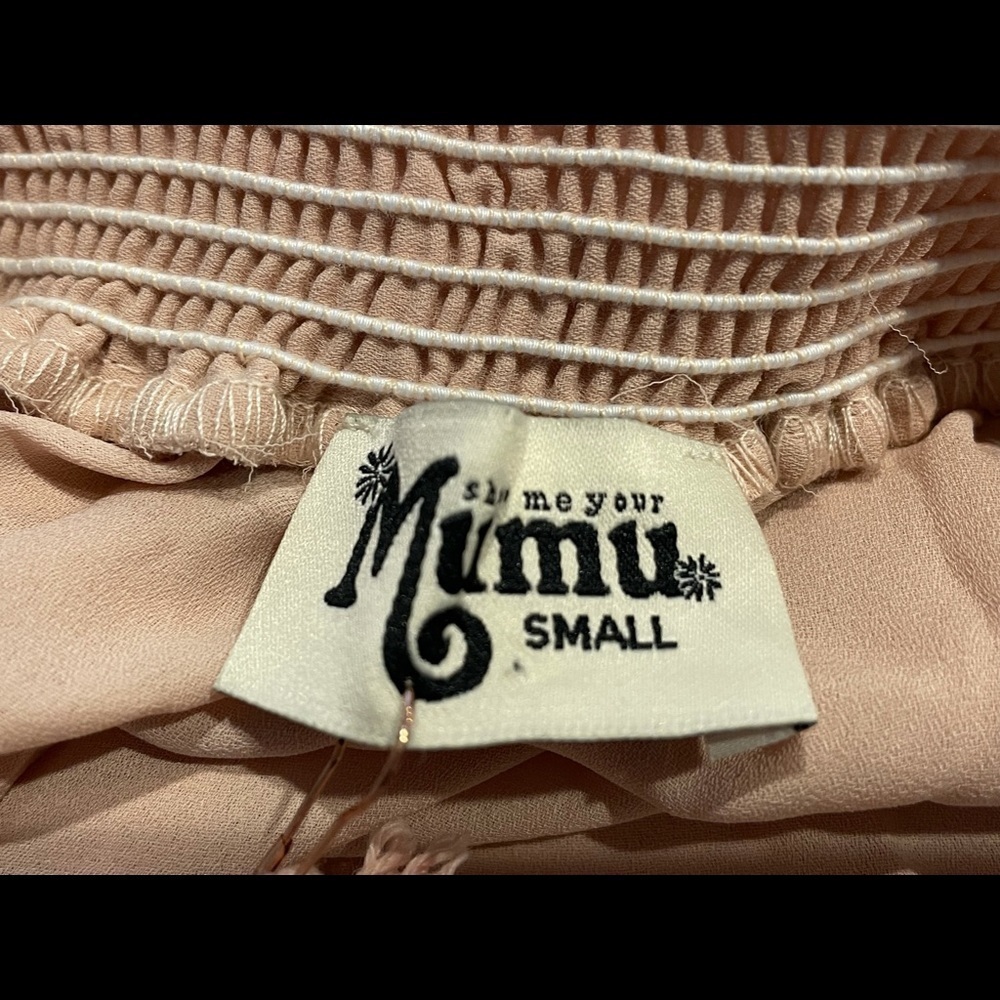 NWT Show Me Your Mumu Pink Hacienda Maxi Off the Shoulder Dress Size S - Picture 8 of 10